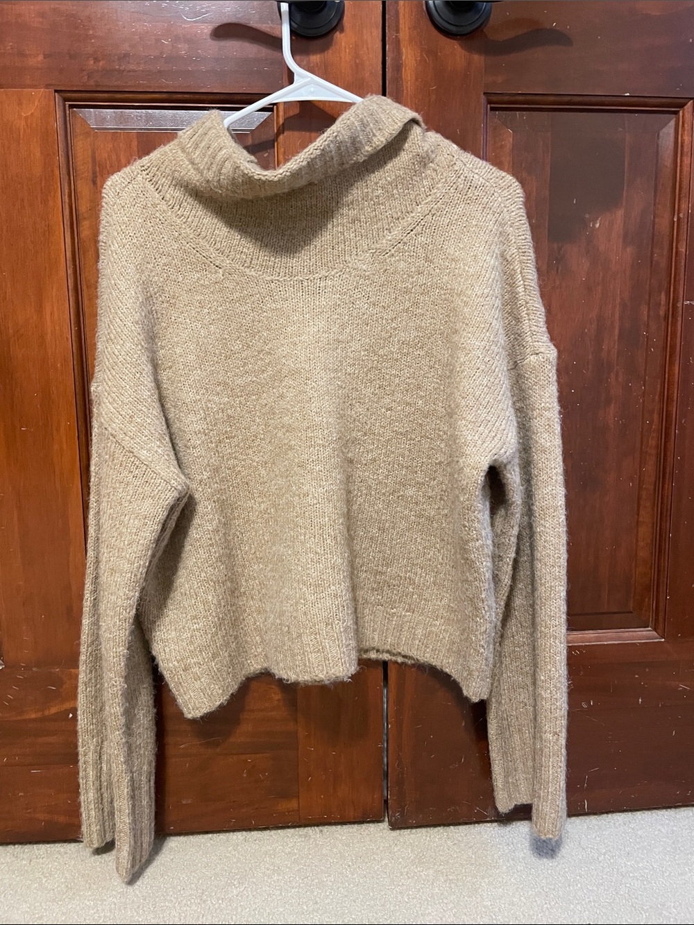 Pilcro Beige Turtleneck Sweater